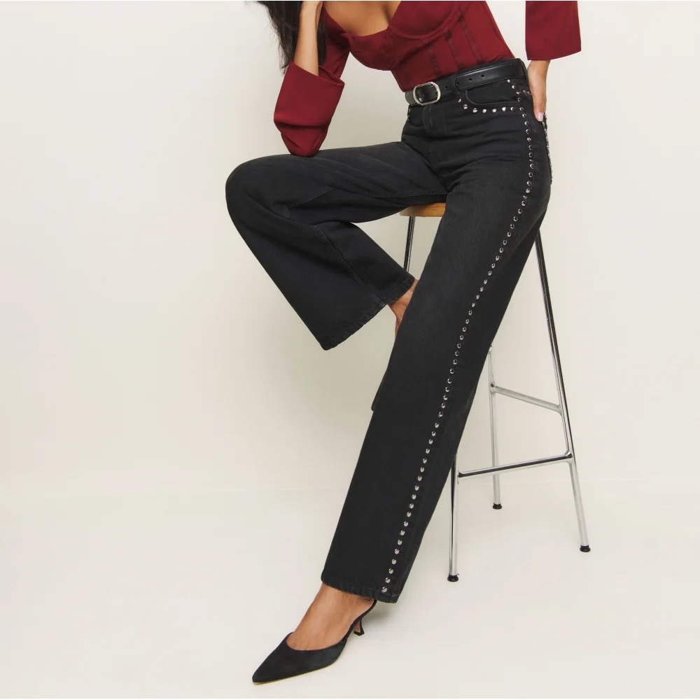 Reformation Cary High Rise Slouchy Wide Leg Jeans